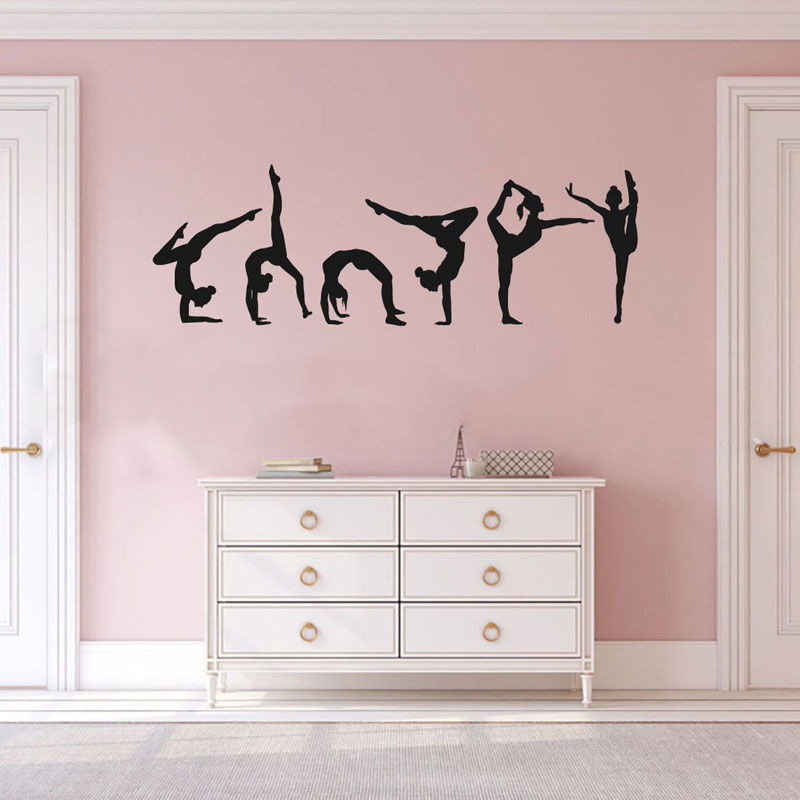 Interior Design Ideas - مجموعة من 6 ملصق حائط للجمباز