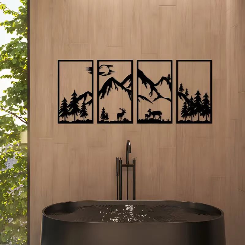 Interior Design Luxury House - لوحة جدارية معدنية فاخرة جديدة nq-2025