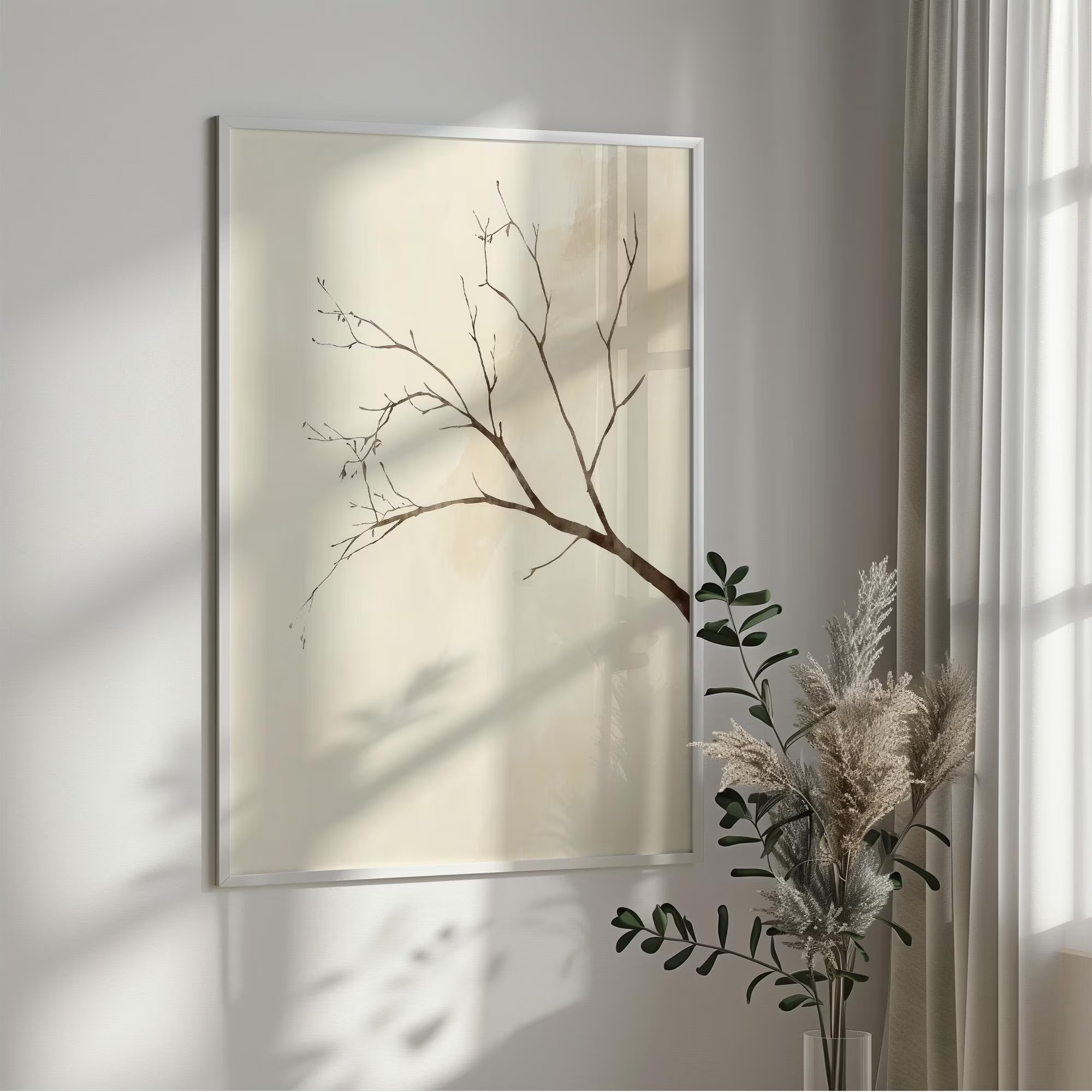 لوحة فنية جدارية داخلية، Wabi- - مراجعة Interior Design Ideas وسعره