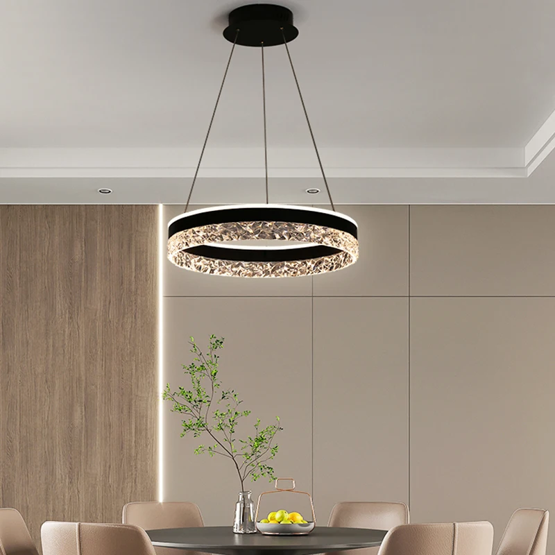 ضوء قلادة LED كريستالي فاخر حد - مراجعة Interior Design Kitchen Modern وسعره